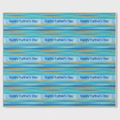 Happy Father's Day You can edit文字Blue ラッピングペーパー (フラット)