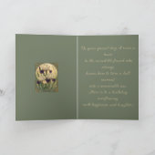 Happy February Birthday Iris Flowers カード (内部)