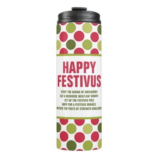 Happy Festivusタンブラー/サーマルタンブラーby ©NHC タンブラー (正面)