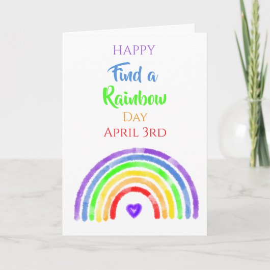 Happy Find a Rainbow Day | April 3rd  カード (正面)