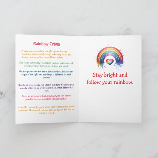 Happy Find a Rainbow Day | April 3rd カード (内部)