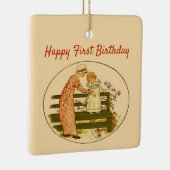 Happy First誕生日とSweet Toddler and Mother セラミックオーナメント (右)