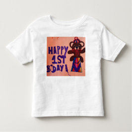 HAPPY first誕生日ベビー年 トドラーTシャツ