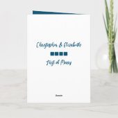 Happy First Anniversaryの名前を青い桃に追加 カード (裏面)