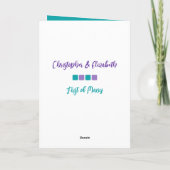 Happy First Anniversary追加フォトターコイズ紫 カード (裏面)