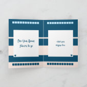 Happy First Anniversary追加フォトブルーピーチ カード (内部)