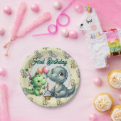  Happy First Birthday  ペーパープレート (パーティー)