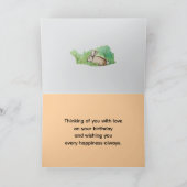 Happy First Birthday Grandson Cottontail Rabbit  カード (内部)