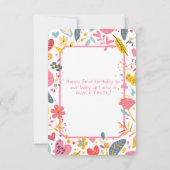 Happy First Birthday Our Little Duckling 招待状 (裏面)