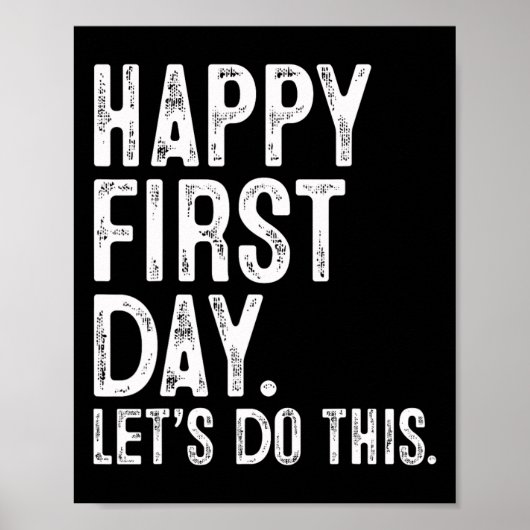 Happy First Day がんばるぞ先生生徒バックプリント ポスター (正面)