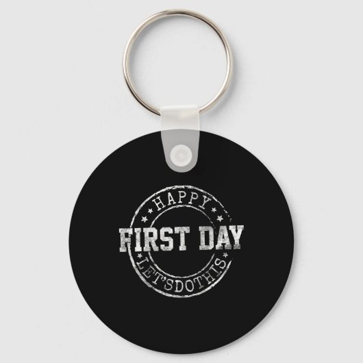 Happy First Day がんばるぞ先生生徒 背面 キーホルダー (正面)