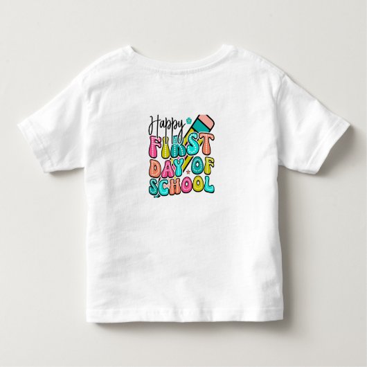 Happy First Day at School (新学期) Tシャツ (裏面)