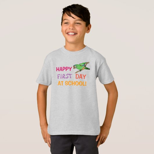 Happy first day at school T-Shirt Tシャツ (正面フル)