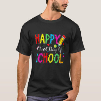 Happy First Day Let's Do This Welcome Back To Scho Tシャツ