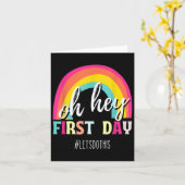 Happy First Day Lets Do This Welcome Back To Schoo カード (黄色い花)