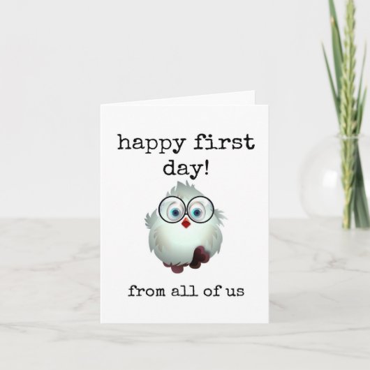 Happy First Day, New Employees, Students, Staff カード (正面)