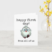 Happy First Day, New Employees, Students, Staff カード (黄色い花)