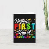 Happy First Day Of Kindergarten Back To School Boy カード (正面)