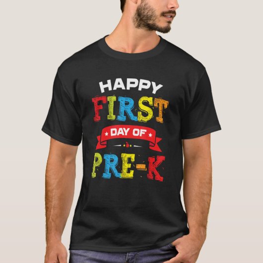 Happy First Day Of Pre-K Shirt先生学生Pr Tシャツ (正面)