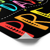 Happy First Day Of Pre-k Teacher Student Kids Back ポスター (角)