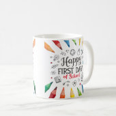 Happy First Day of School | かわいい新学期 コーヒーマグカップ (正面右)