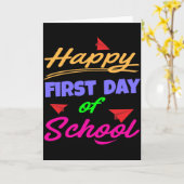 Happy First Day of School カード (黄色い花)
