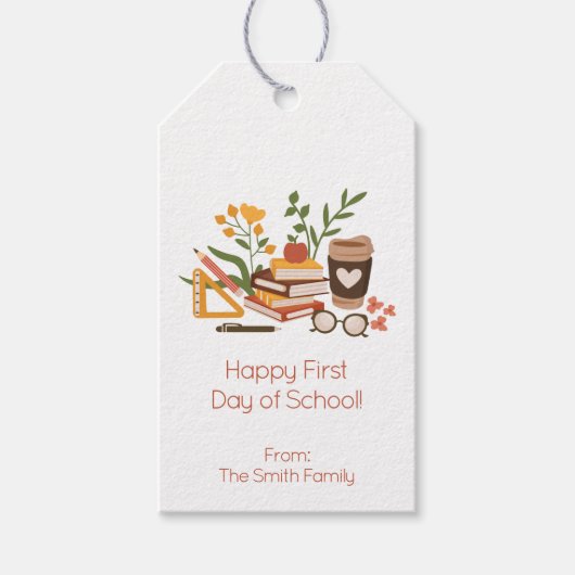 Happy First Day of School ギフトタグ (正面)