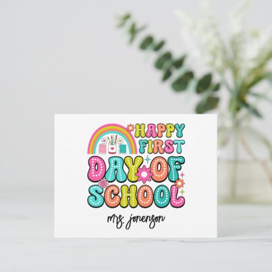 Happy First Day of School  シーズンポストカード (スタンド正面)