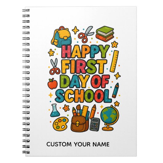 Happy First Day of School ノートブック (正面)
