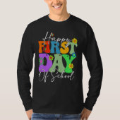 Happy First Day Of School Back To School Floral Gr Tシャツ (正面)