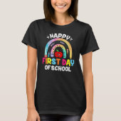 Happy First Day Of School Boho Rainbow Back To Sch Tシャツ (正面)