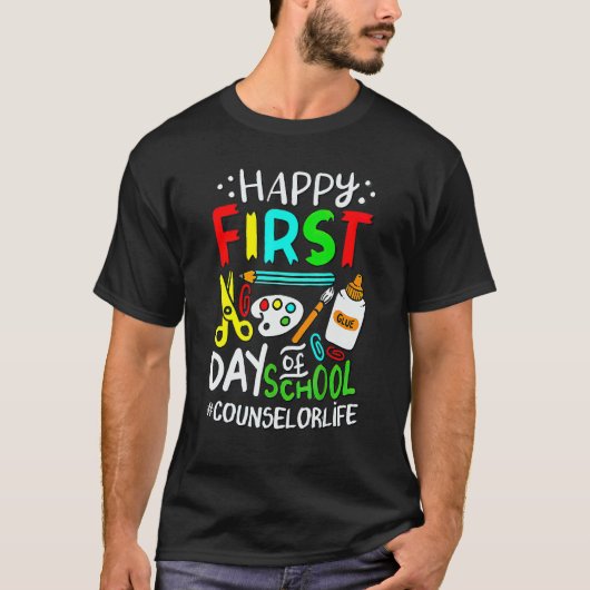Happy First Day Of School Counselor Back To School Tシャツ (正面)