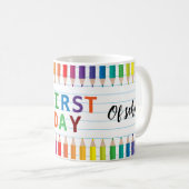 Happy First Day of School Mug – Fun Back to School コーヒーマグカップ (正面右)