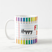 Happy First Day of School Mug – Fun Back to School コーヒーマグカップ (左)