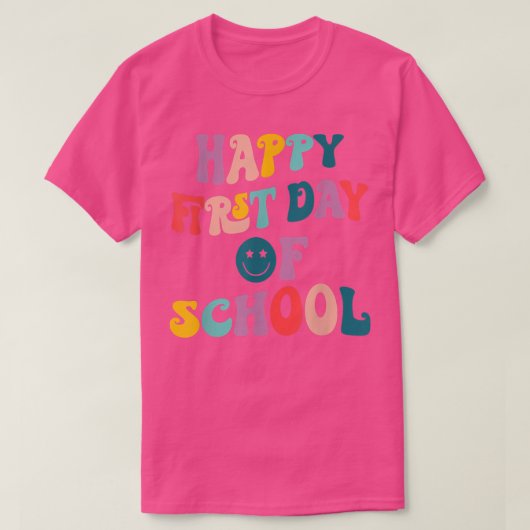 Happy First Day Of School Shirt先生 Tシャツ (デザイン正面)