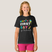Happy First Day of School Shirt、学校の先生 Tシャツ (正面フル)