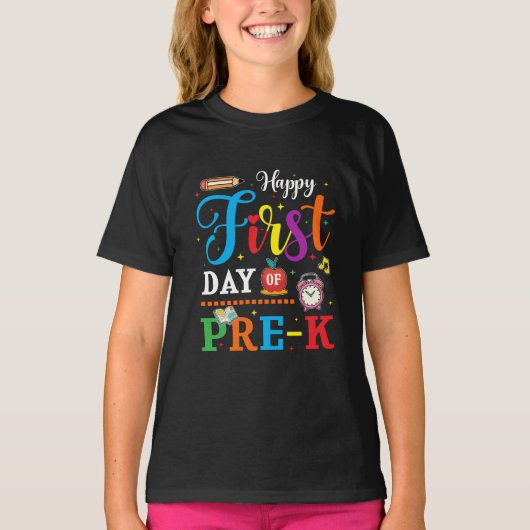 Happy First Day of School T shirt Tシャツ (正面)