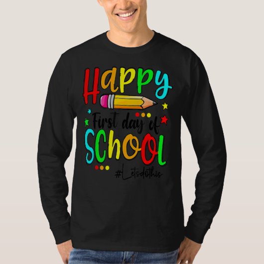 Happy First Day Of School Teacher Back To School B Tシャツ (正面)