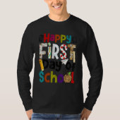 Happy First Day Of School Teachers Students Back T Tシャツ (正面)