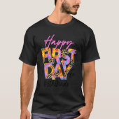 Happy First Day Of School Tie Dye Leopard 6th Grad Tシャツ (正面)