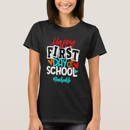 Happy First Day Of School Welcome Back To School 2 Tシャツ (正面)