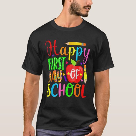 Happy First Day Of School Welcome Back To School F Tシャツ (正面)