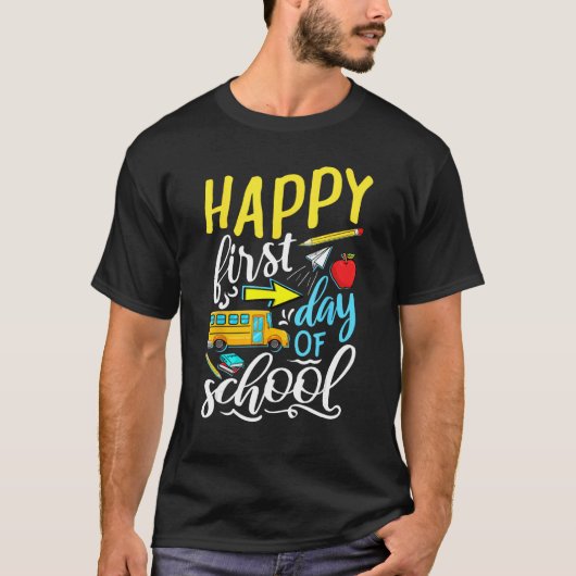 Happy First Day Of School Welcome Back To School S Tシャツ (正面)