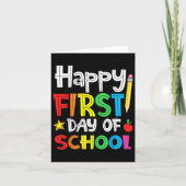 Happy First Day Of School Welcome Byck To School  カード (正面)