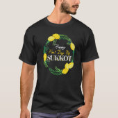 Happy First Day Of Sukkot Lulav Palm Tree Israelit Tシャツ (正面)