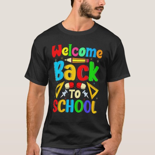 Happy First Day School Welcome Back To School Cute Tシャツ (正面)