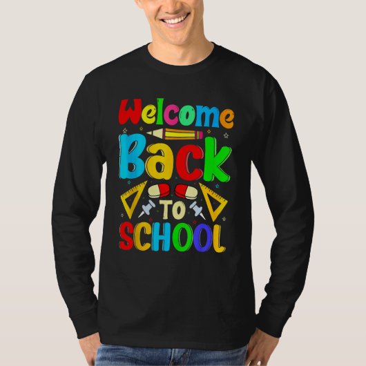 Happy First Day School Welcome Back To School Cute Tシャツ (正面)