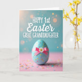 Happy First Easter Grandchild Card カード (黄色い花)