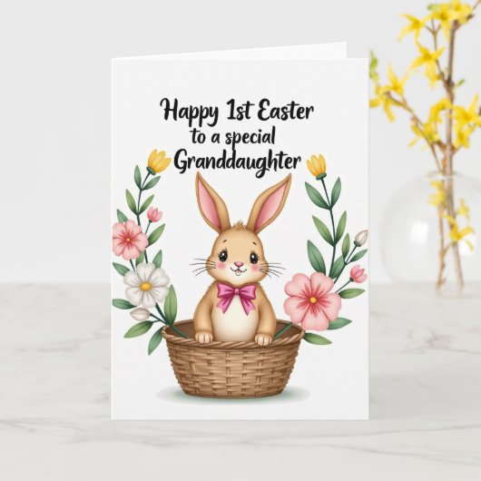 Happy First Easter Granddaughter Card カード (黄色い花)