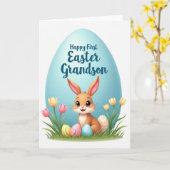 Happy First Easter Grandson Card カード (黄色い花)
